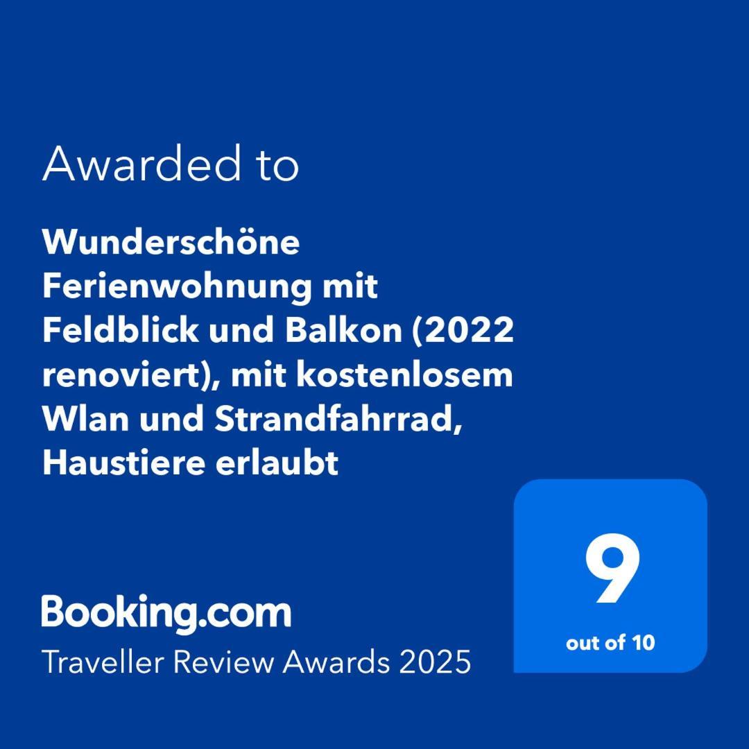 Wunderschoene Mit Feldblick Und Balkon, Mit Kostenlosem Wlan Und Strandfahrrad, Haustiere Erlaubt Appartamento